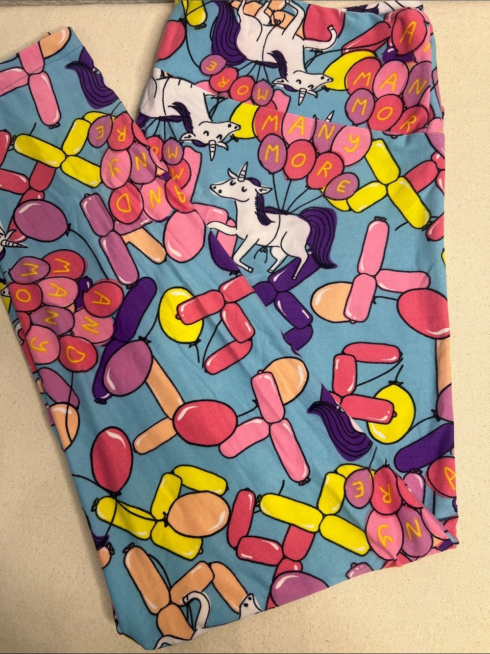 LuLaRoe Birthday Unicorn & Balloon Print Leggings